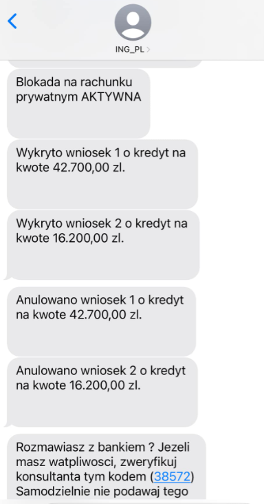 Oszust dzwoni - SMS - co pisze