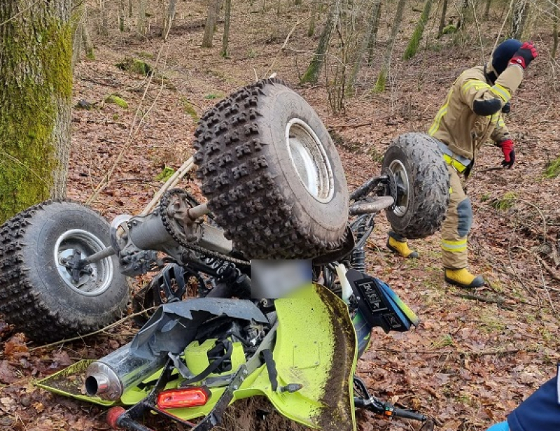 Wypadek na quadzie w lesie-Nowa Wieś Lęborska