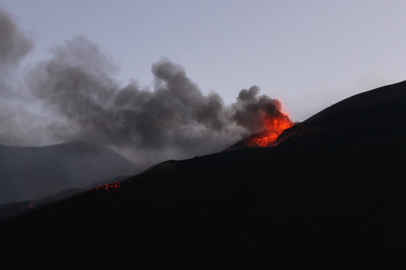 Wybuch Etny i Stromboli