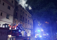 Zabrze: Pożar w kamienicy, ewakuacja mieszkańców