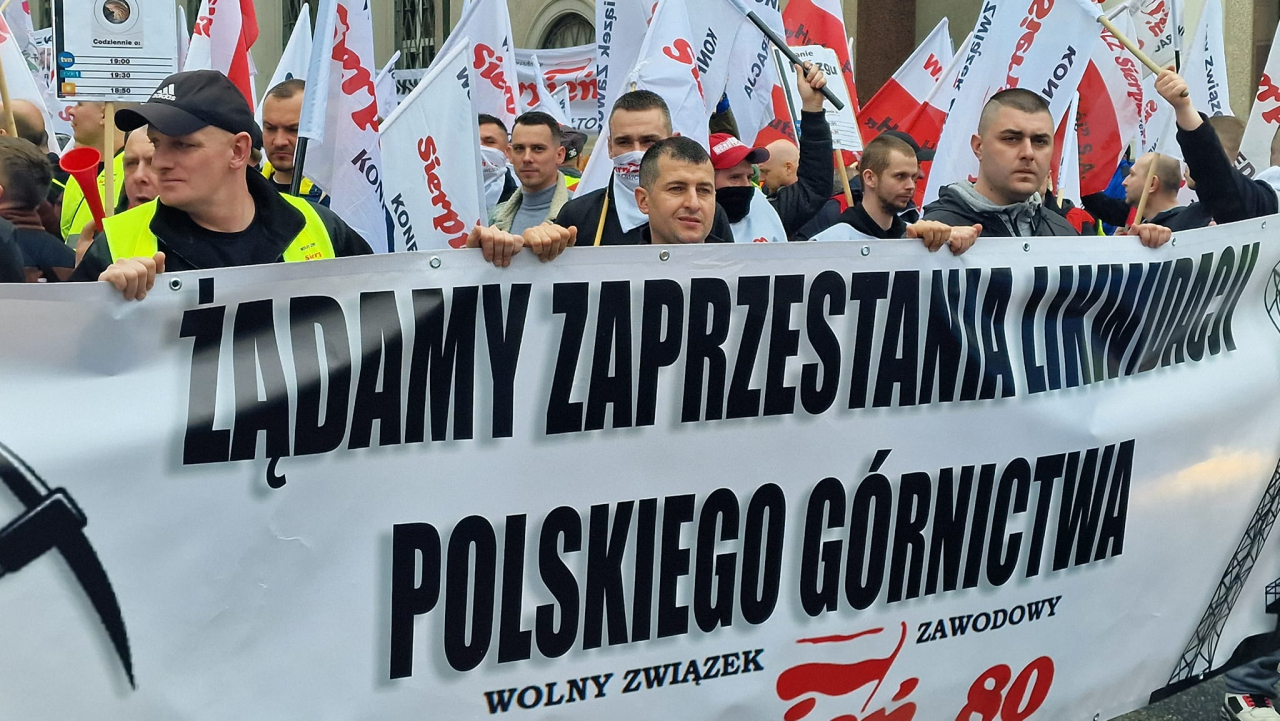 protest górników Warszawa